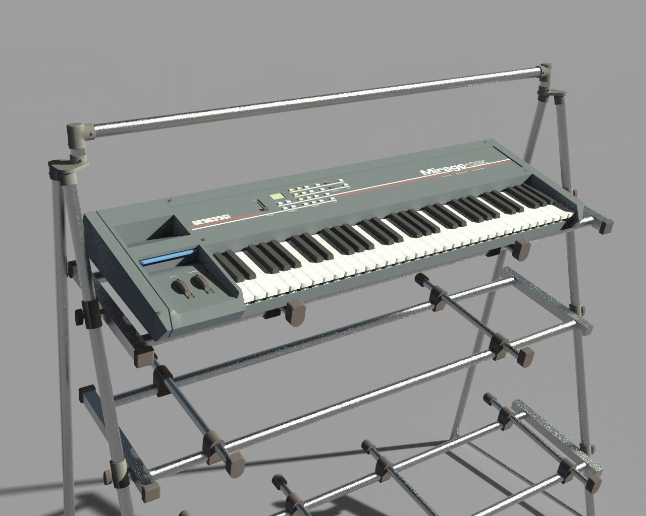 Mirage DSK Keyboard Low-poly 3D model_1