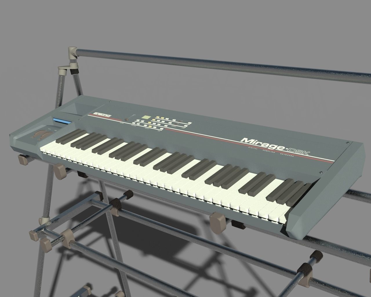 Mirage DSK Keyboard Low-poly 3D model_4