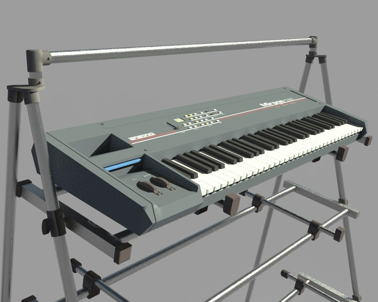 Mirage DSK Keyboard Low-poly 3D model_3