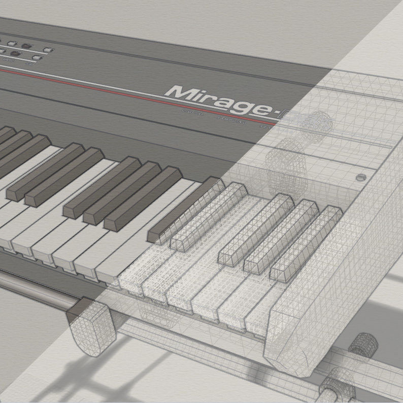 Mirage DSK Keyboard Low-poly 3D model_22
