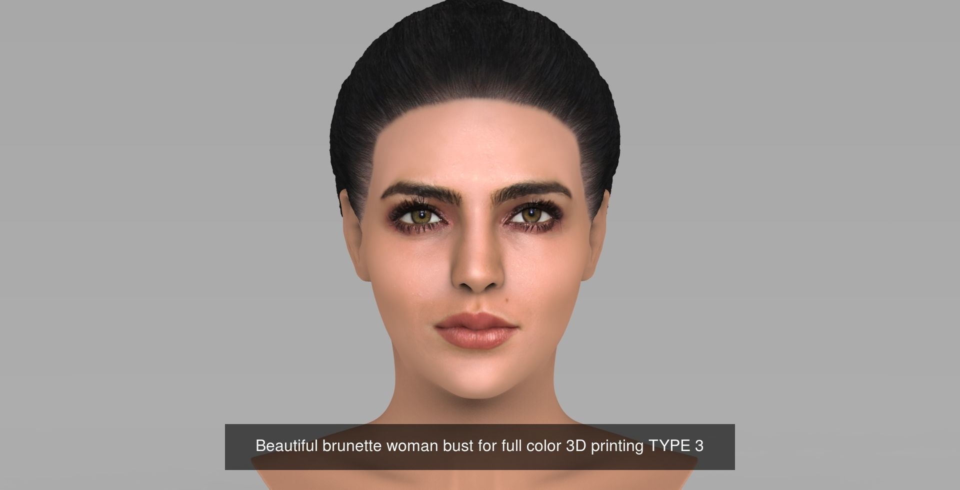 Beautiful women busts for full color 3D printing 3D Model Collection_5