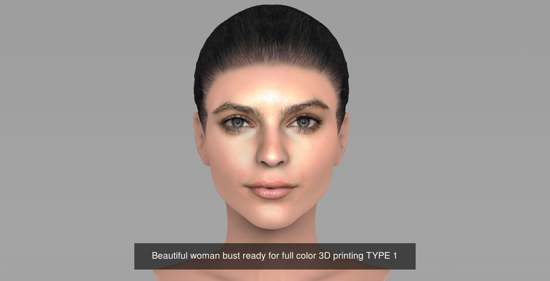 Beautiful women busts for full color 3D printing 3D Model Collection_1
