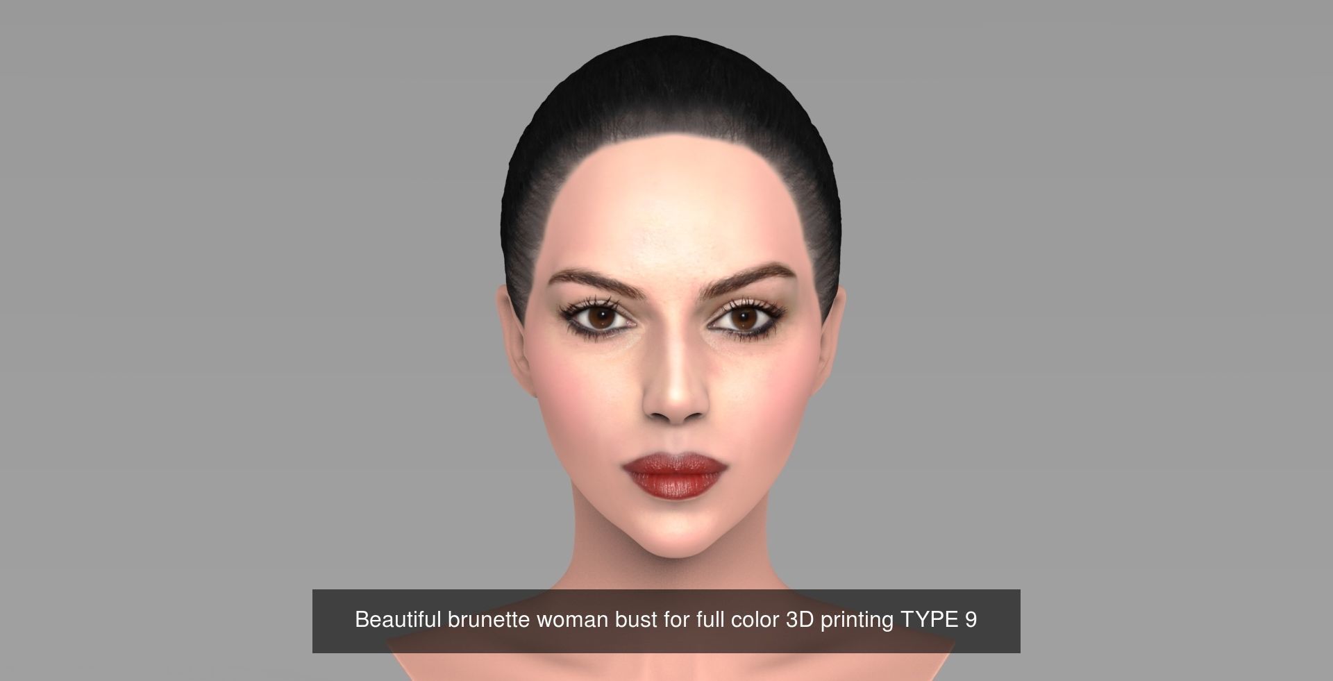 Beautiful women busts for full color 3D printing 3D Model Collection_2