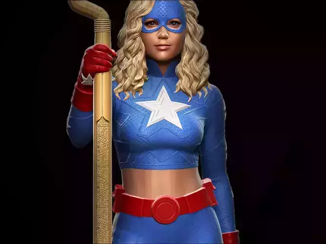Stargirl captain america statue with spear