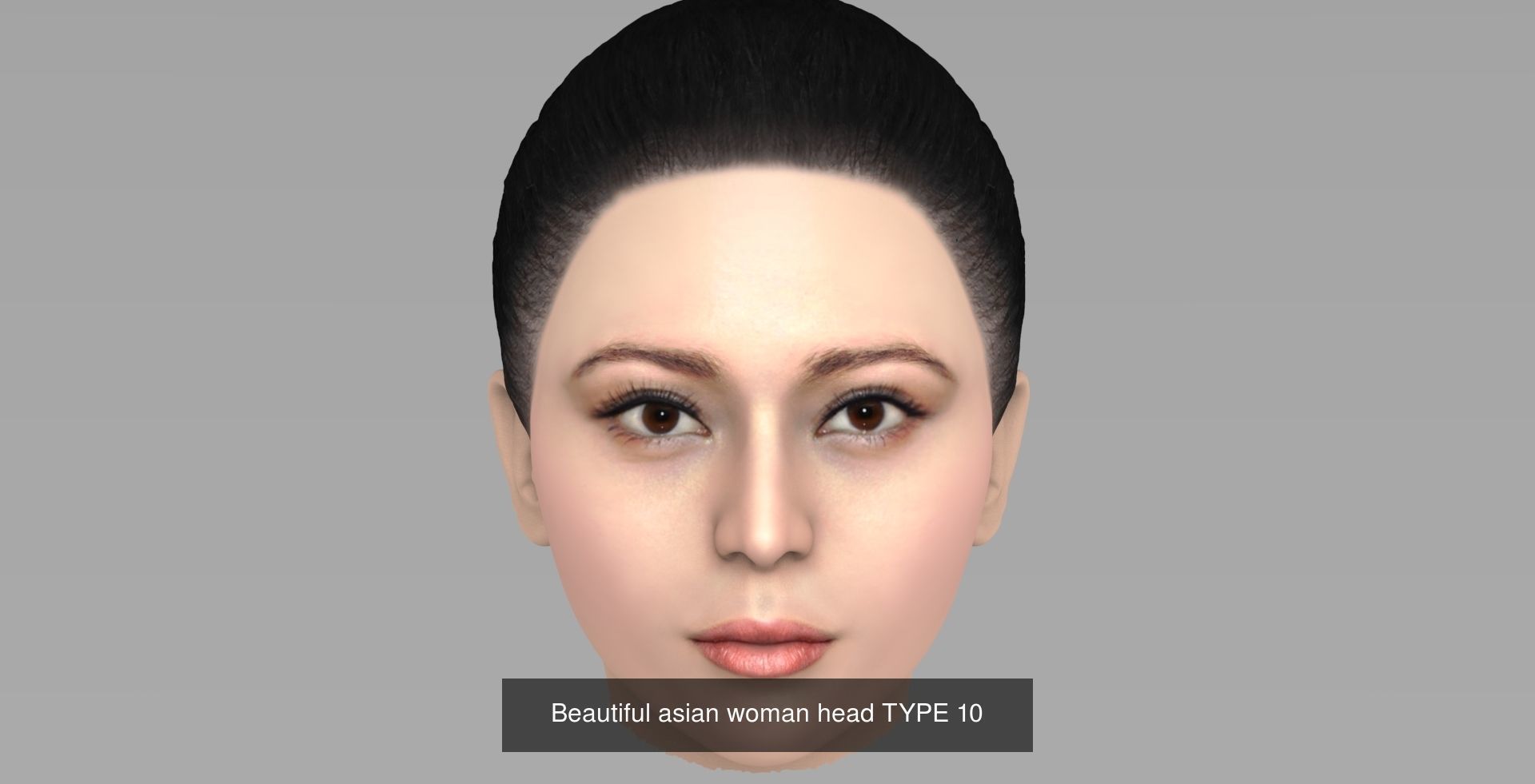 Beautiful women heads 3D Model Collection_10
