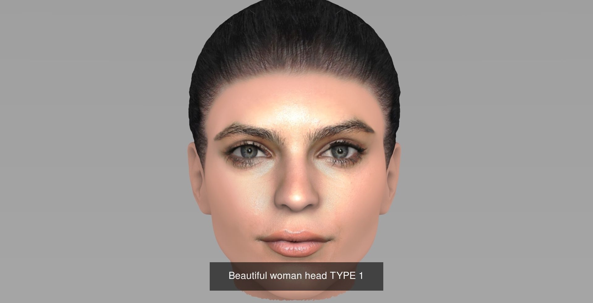 Beautiful women heads 3D Model Collection_3