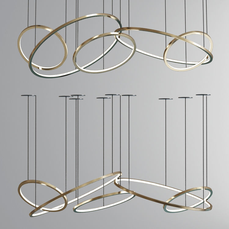 Lohja Tornio Chandelier 3D model_2