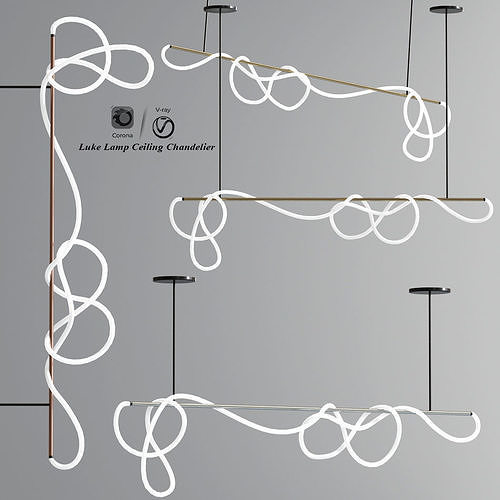 Luke Lamp Ceiling Chandelier 3D model