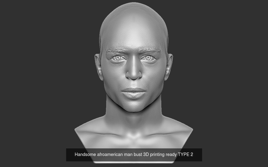 Handsome men busts for 3D printing 3D Model Collection_2