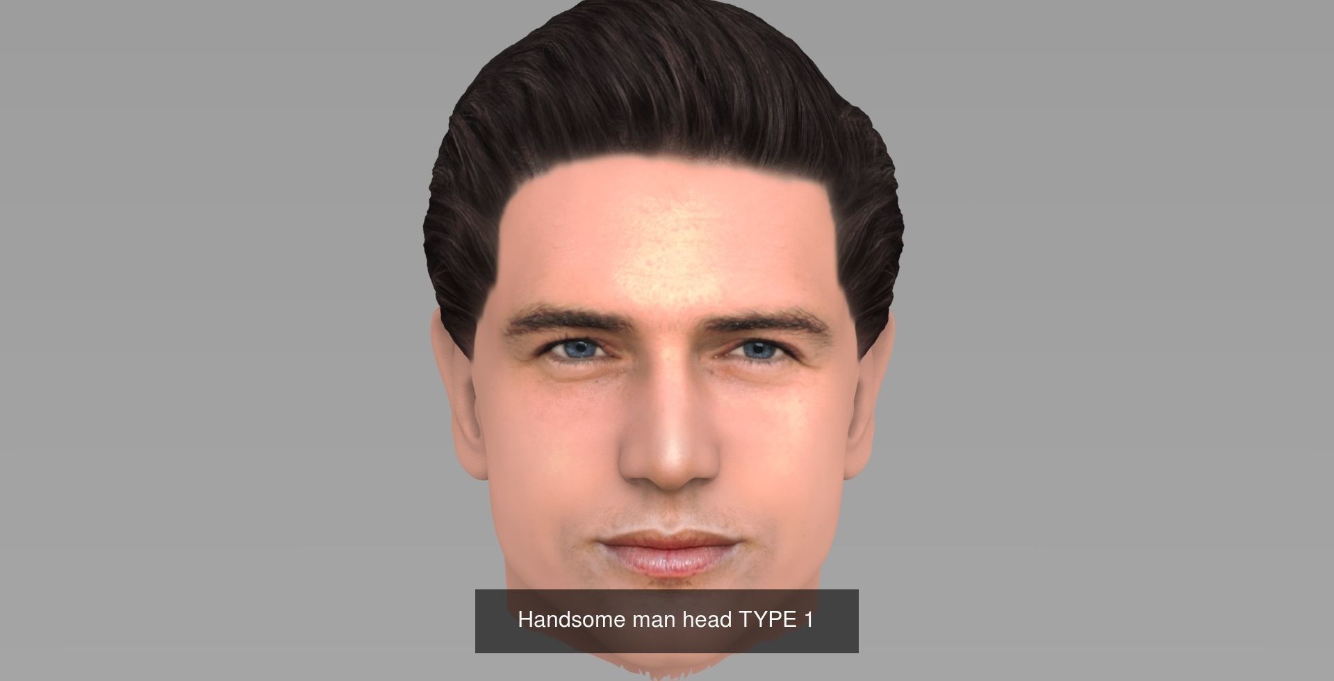 Handsome men heads 3D Model Collection_1