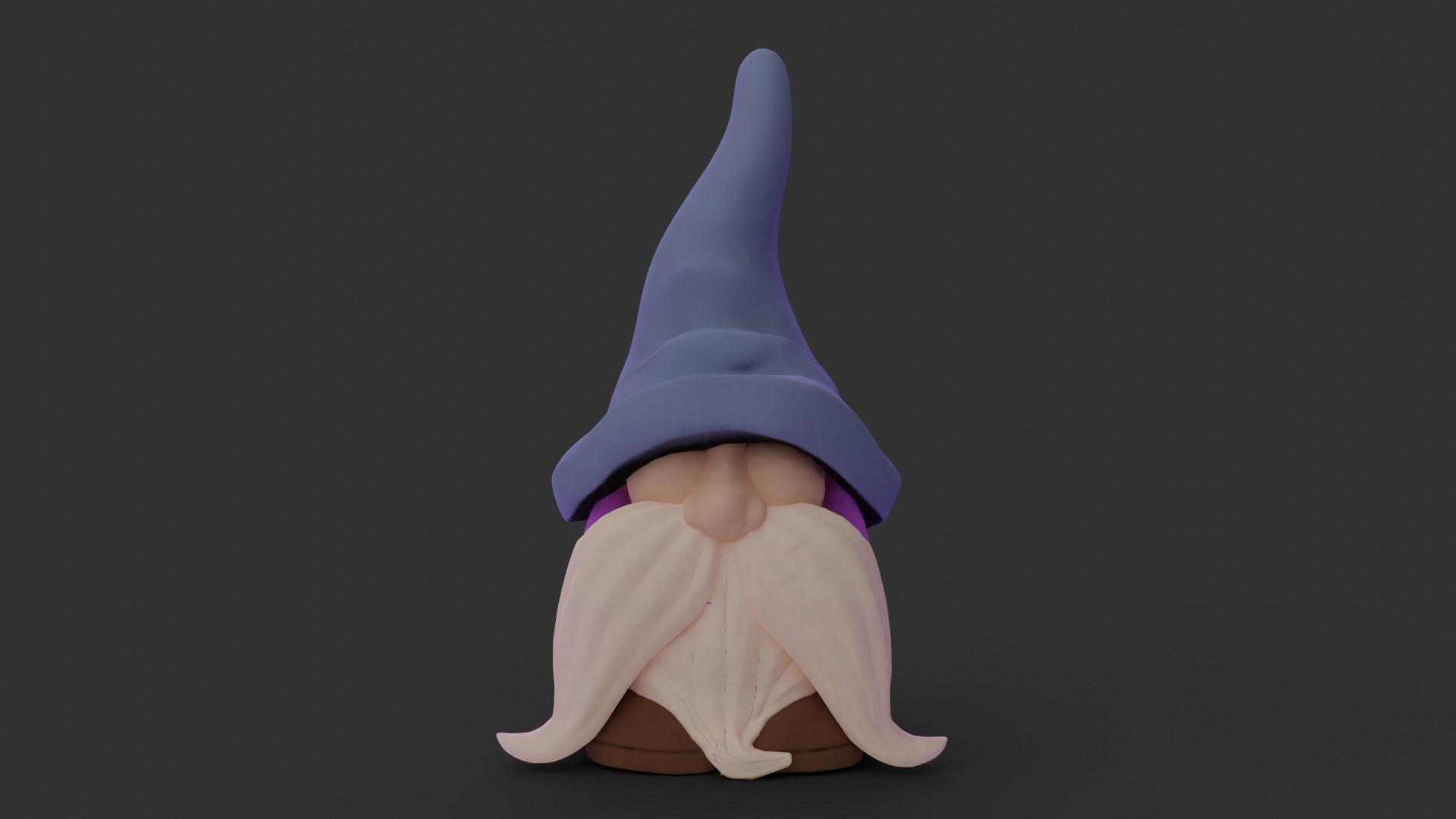 Wizard gnome  high  Low-poly 3D model_4