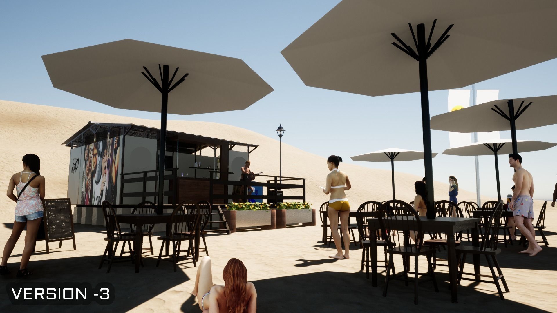 BEACH STOP Low-poly 3D model_7