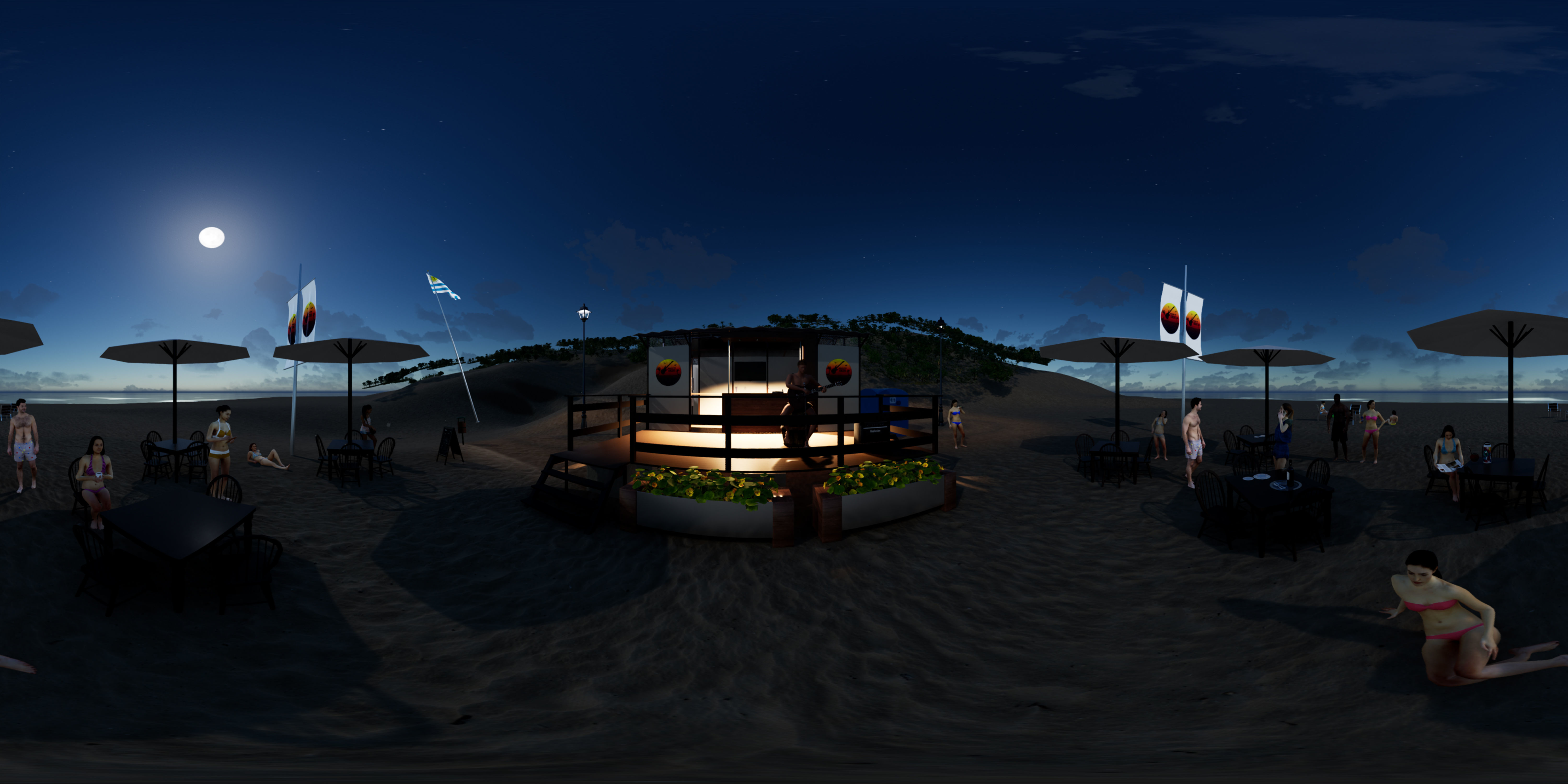 BEACH STOP Low-poly 3D model_8