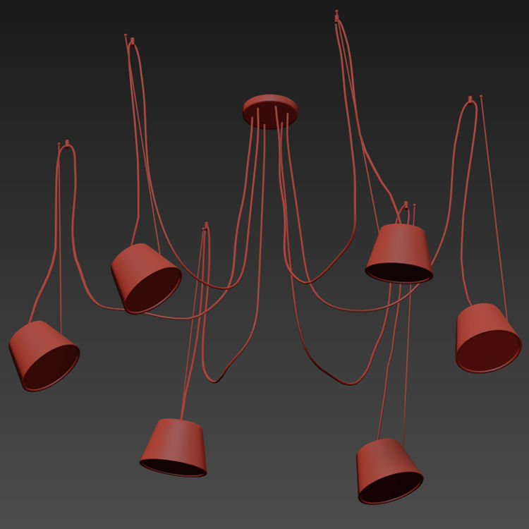 Modern Ceiling Chandelier Suspension Collection 06 3D model_4