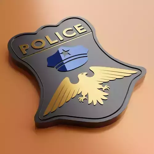 POLICE BADGE 3D print model