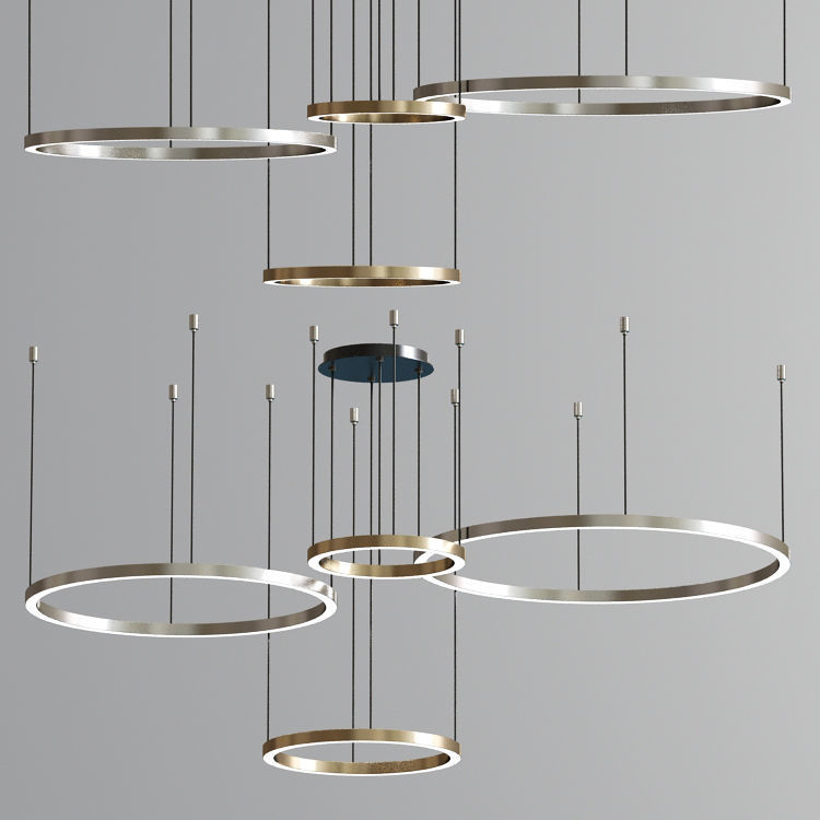 Modern pendant light collection 08 3D model_3