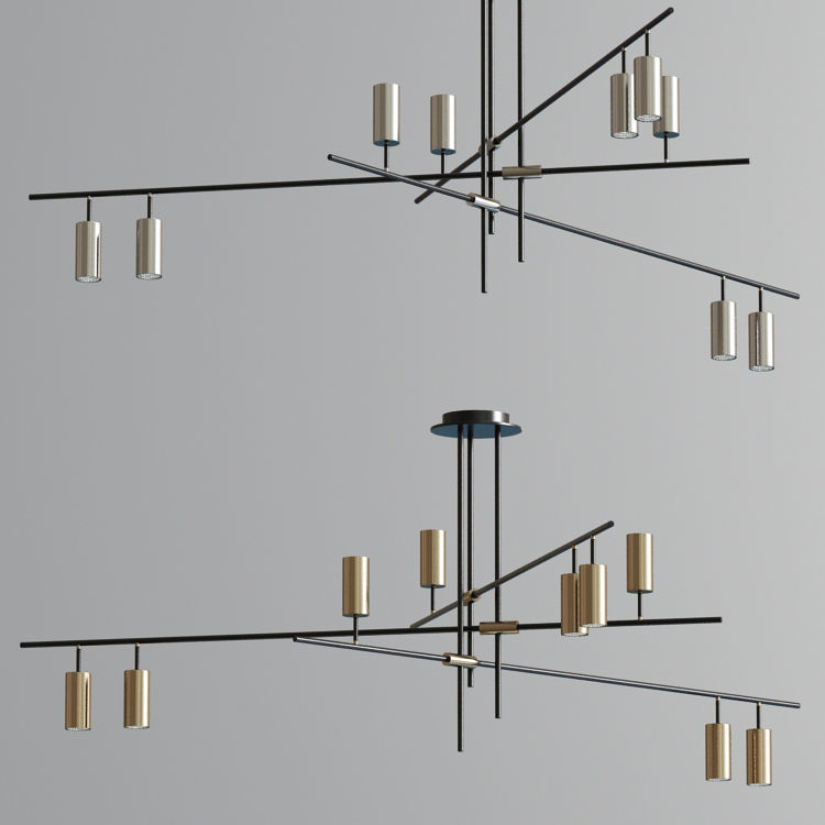 Modern pendant light collection 08 3D model_2