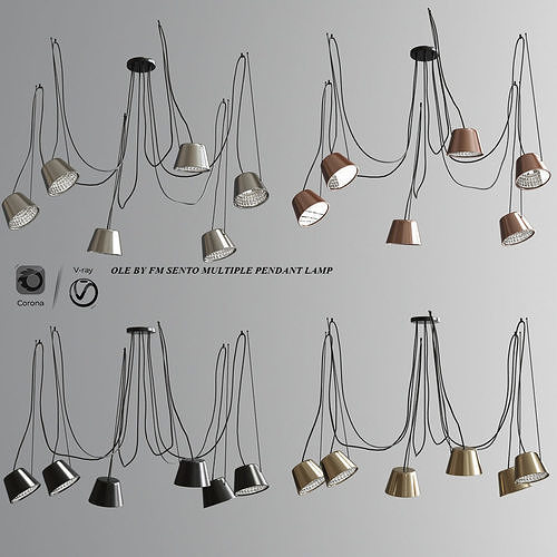 Ole Sento Multiple Pendant Lamp 3D model