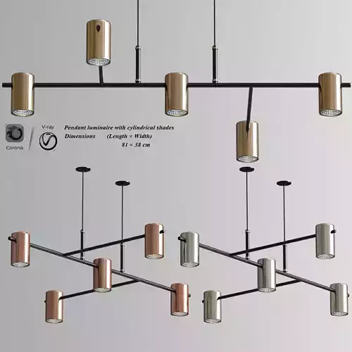 Pendant Luminaire With Cylindrical Shades