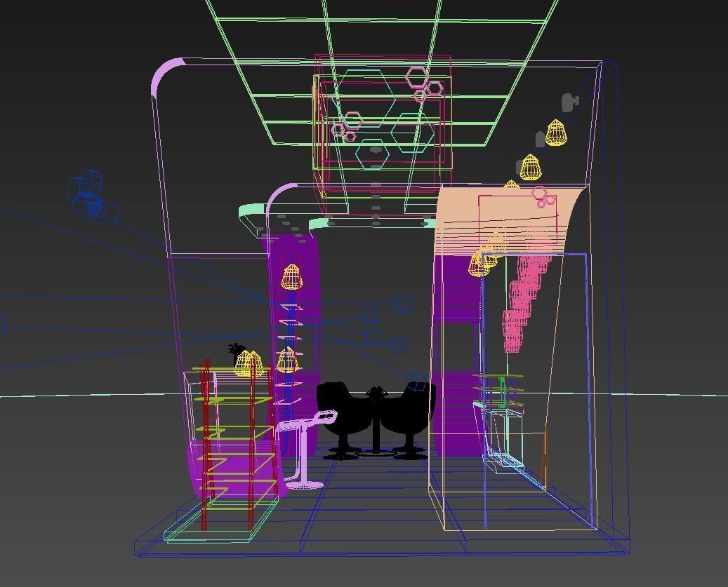 Exhibition booth design ready to use Low-poly 3D model_10