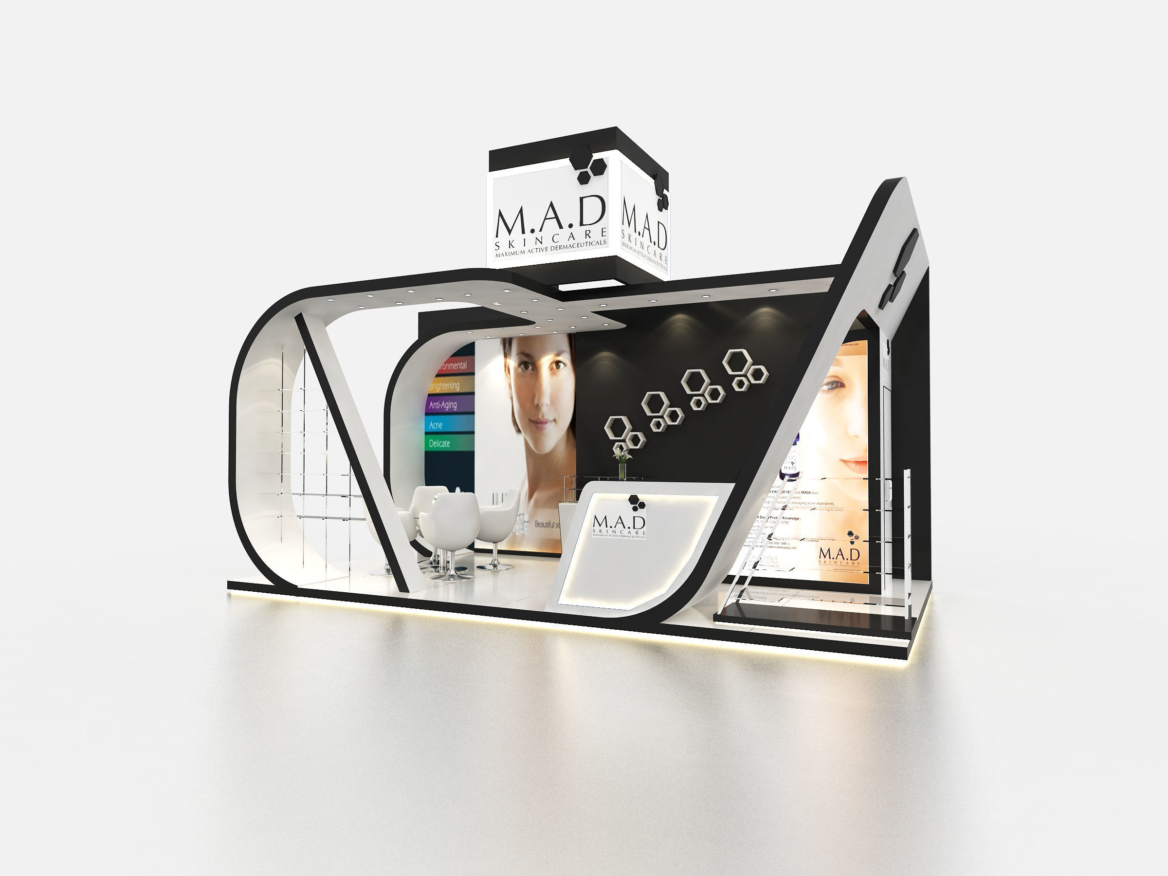 Exhibition booth design ready to use Low-poly 3D model_3