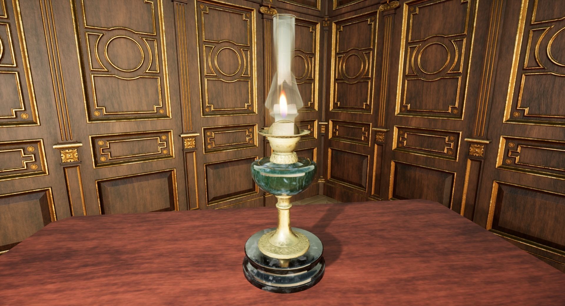 Gothic dining set 3D model_7