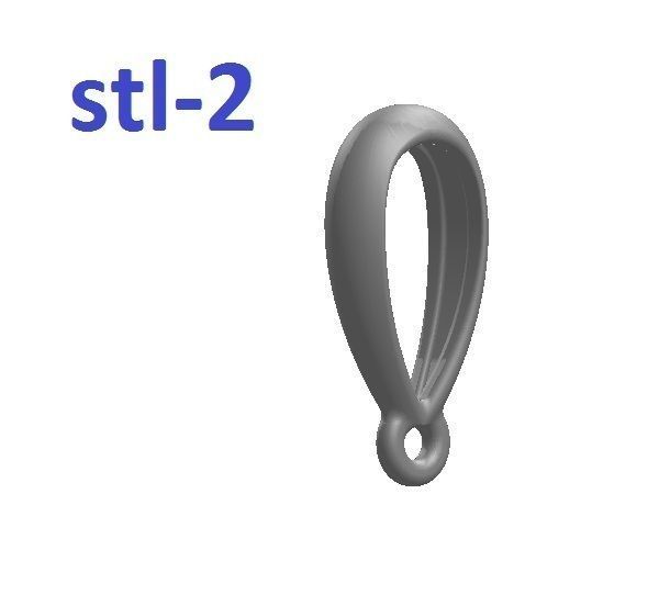 Pendant with diamonds and sapphires 3D print model_7