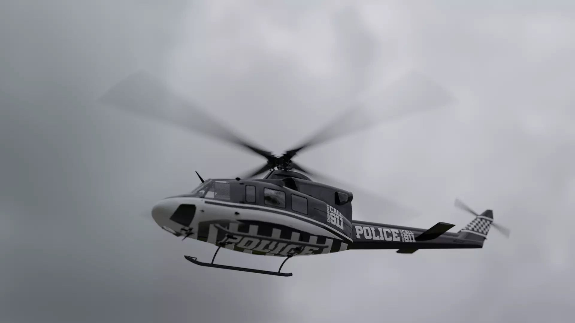 BEST POLICE HELICOPTER 3D model_0