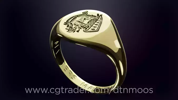 Kingsman Signet Ring - - -  ready 3D print model