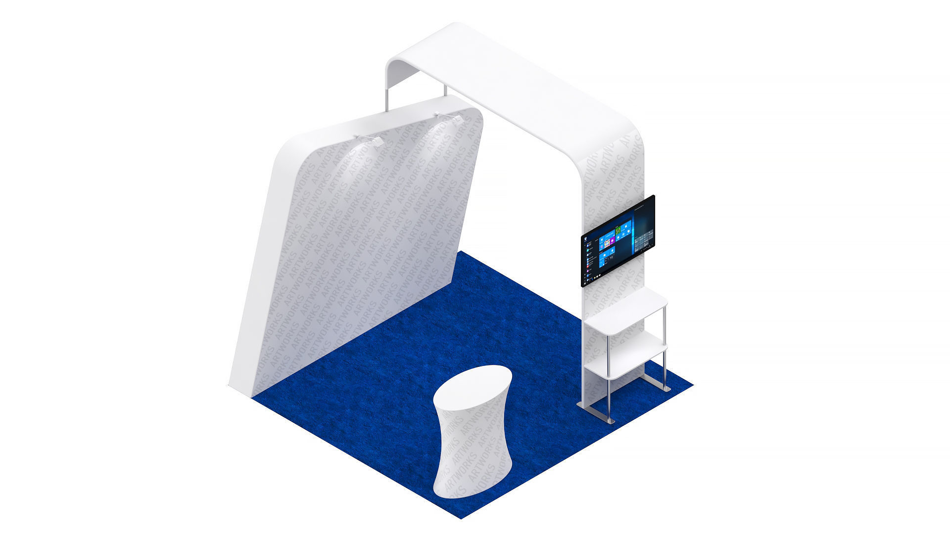 Exhibition booth 10x10ft 3DM015 3D model_7