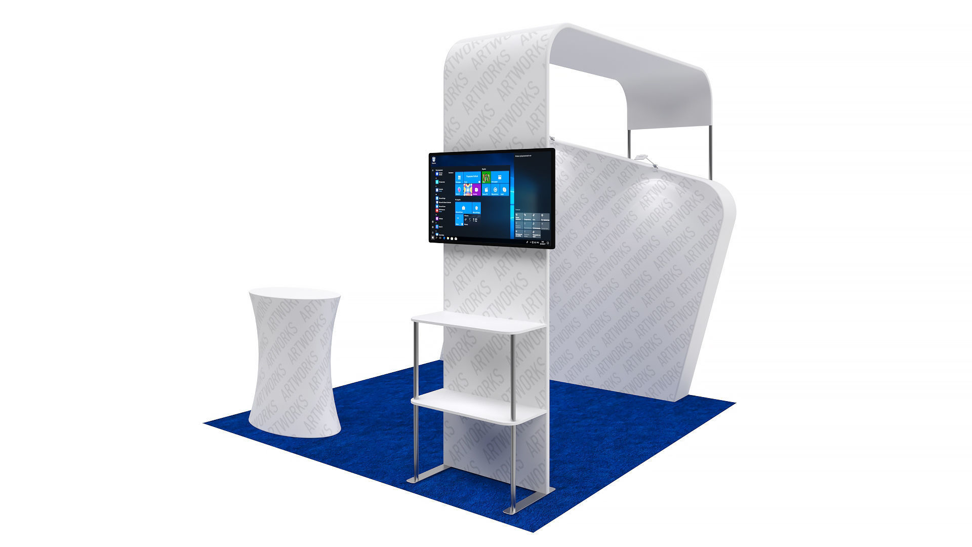 Exhibition booth 10x10ft 3DM015 3D model_2