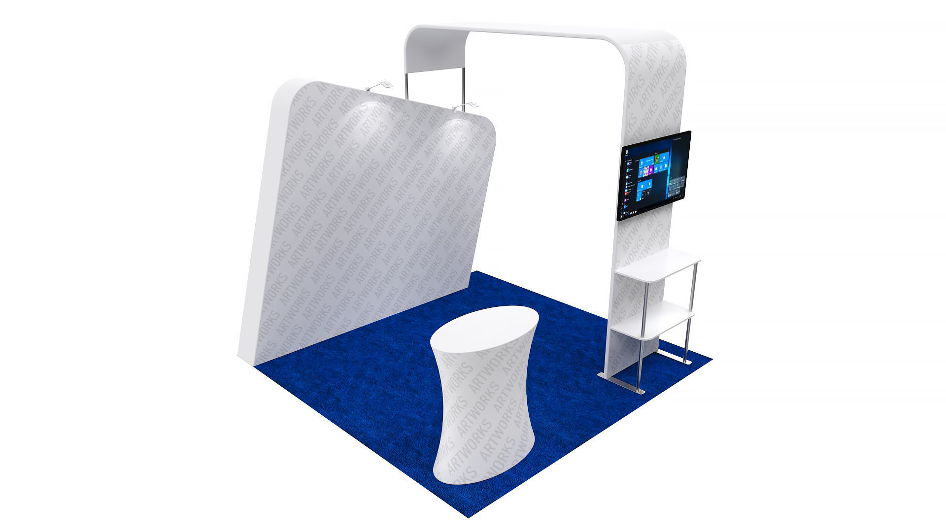 Exhibition booth 10x10ft 3DM015 3D model_3