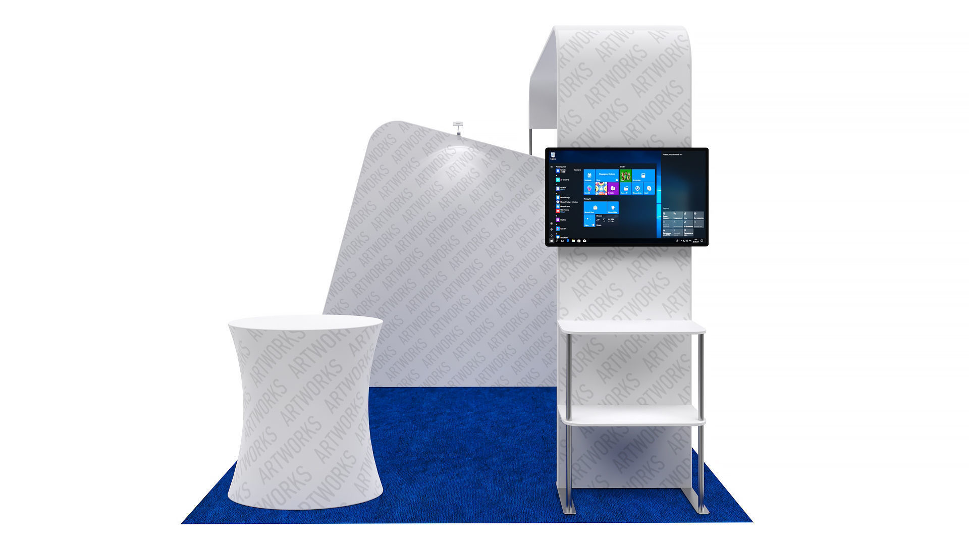 Exhibition booth 10x10ft 3DM015 3D model_1
