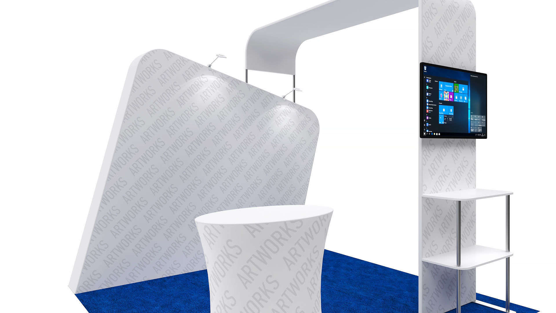 Exhibition booth 10x10ft 3DM015 3D model_6