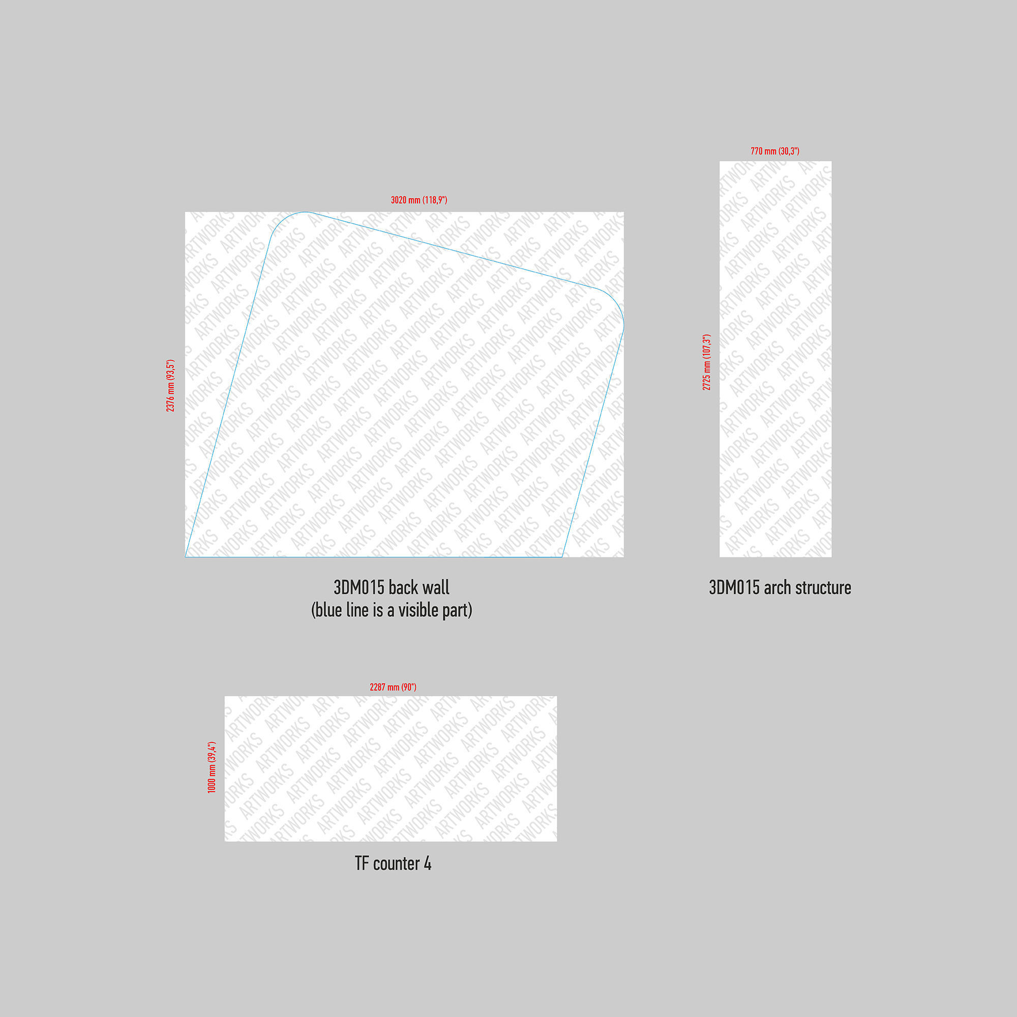 Exhibition booth 10x10ft 3DM015 3D model_12