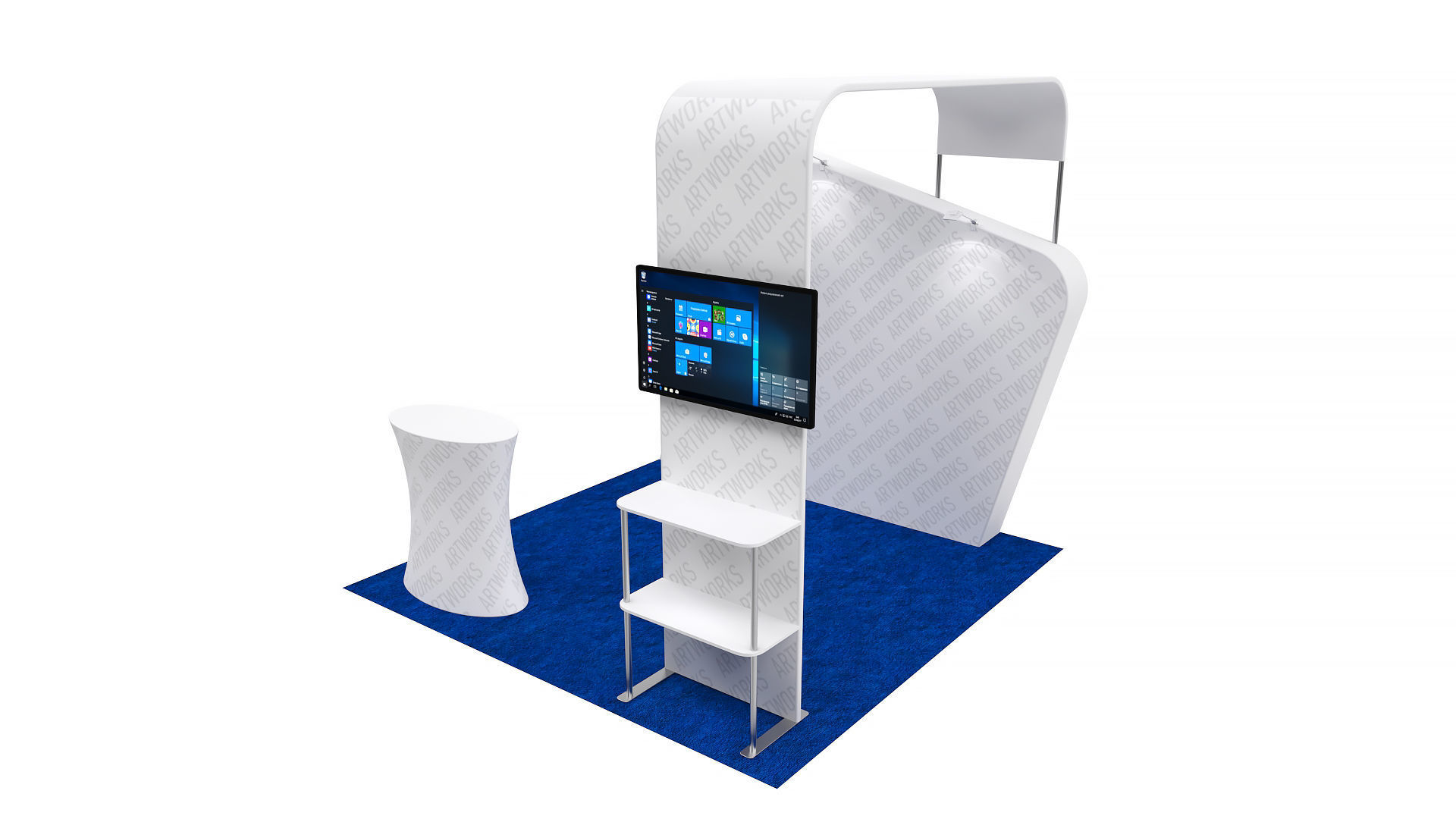 Exhibition booth 10x10ft 3DM015 3D model_5