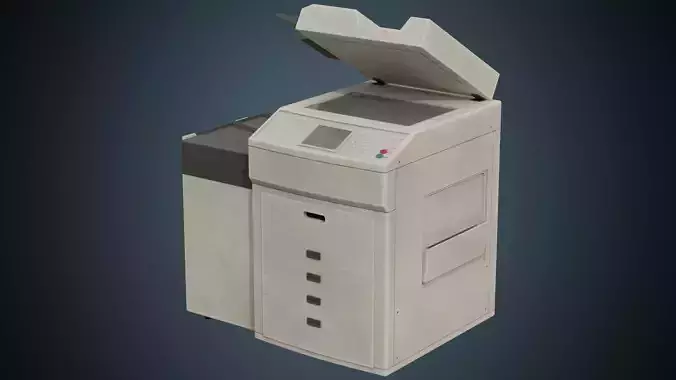 Photocopier 1B Low-poly 3D model