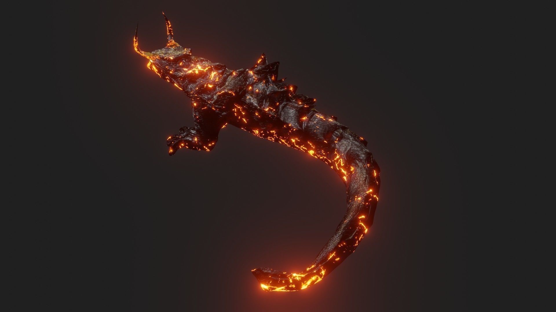 Magmabull fire dragon 3D model_2