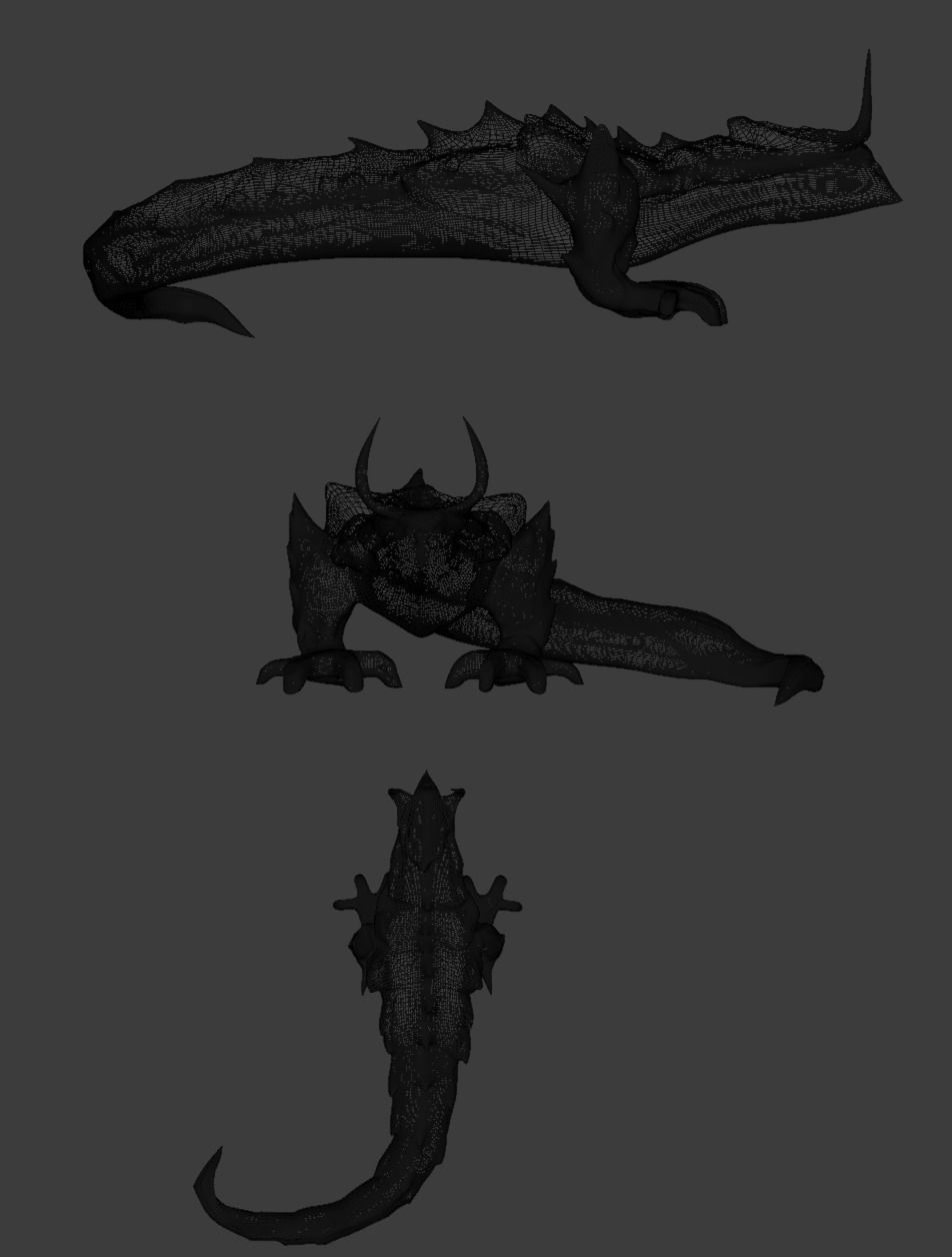 Magmabull fire dragon 3D model_6