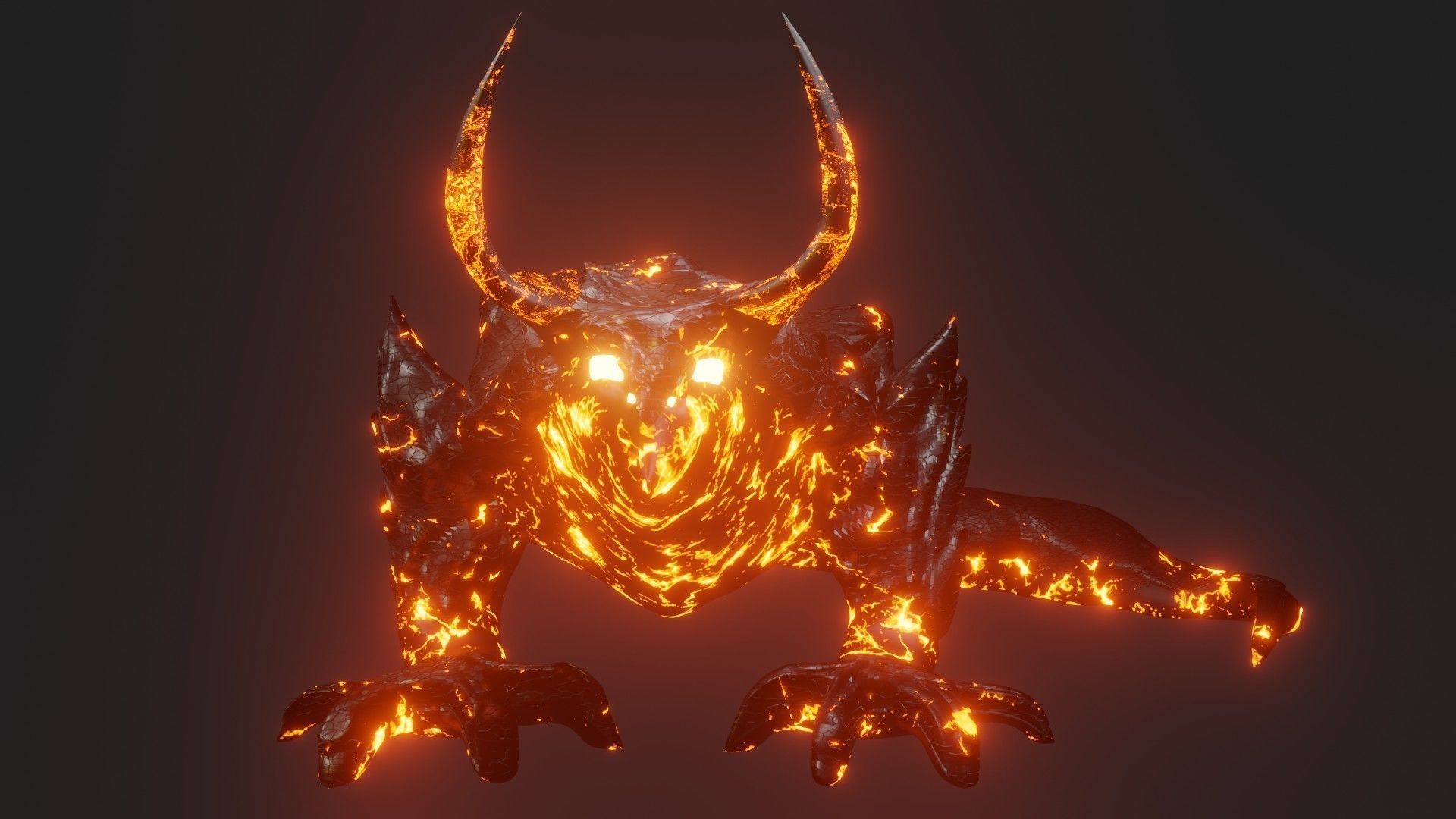Magmabull fire dragon 3D model_5
