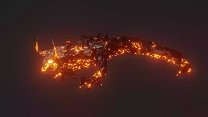 Magmabull fire dragon 3D model