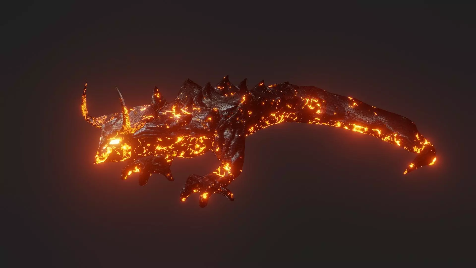Magmabull fire dragon 3D model_0