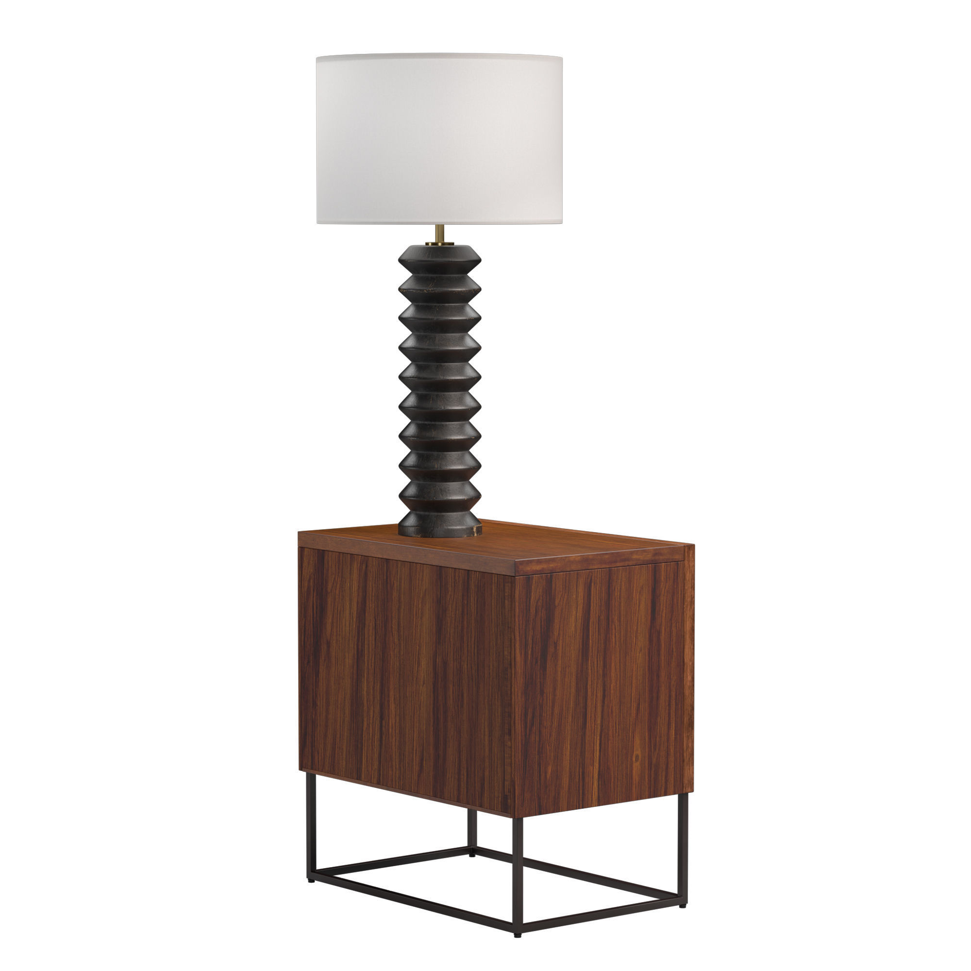Rivet nightstand and coastal table lamp 3D model_4