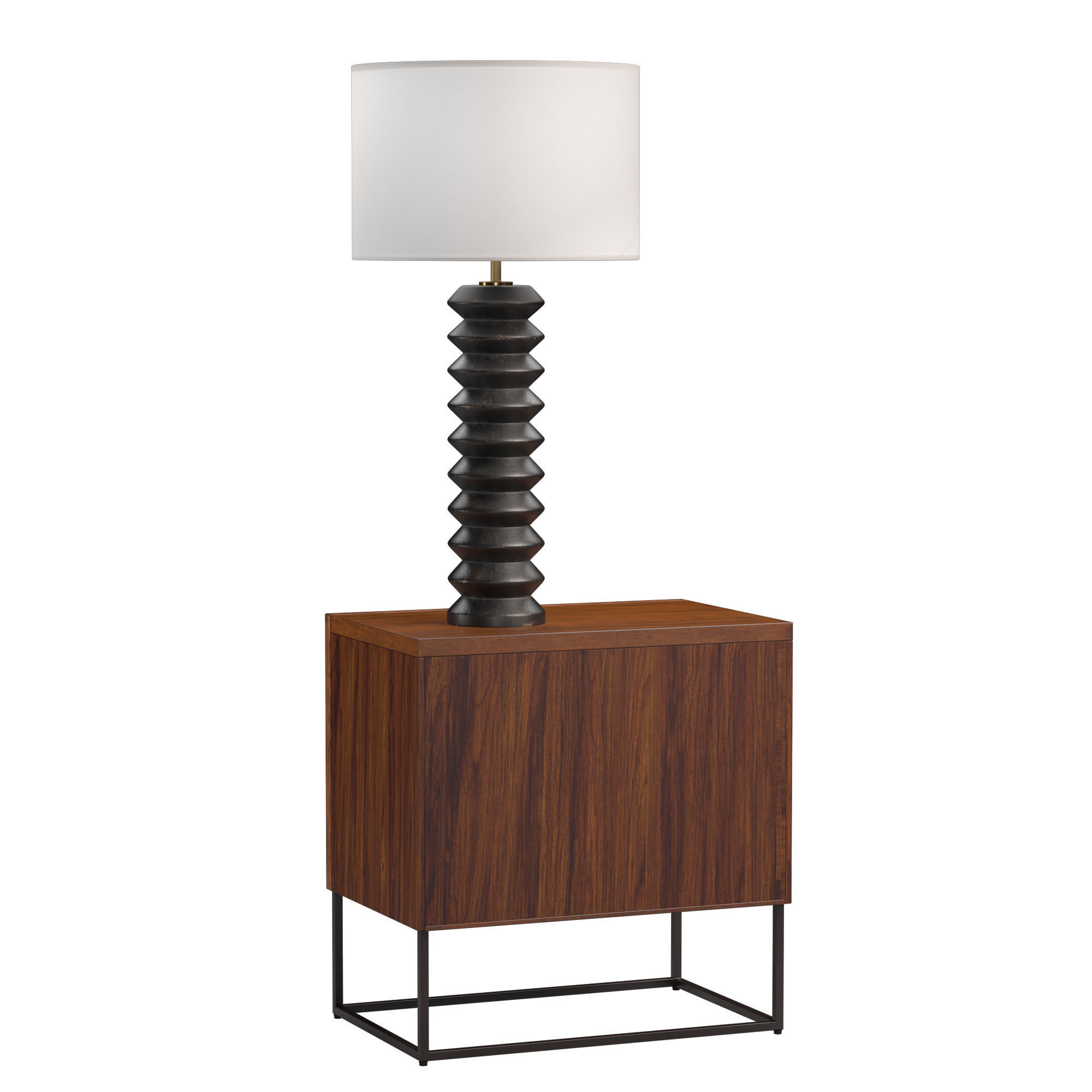 Rivet nightstand and coastal table lamp 3D model_3
