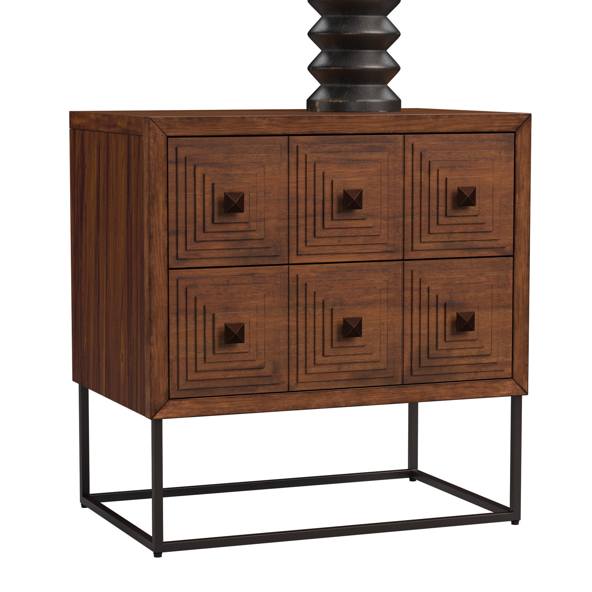 Rivet nightstand and coastal table lamp 3D model_5