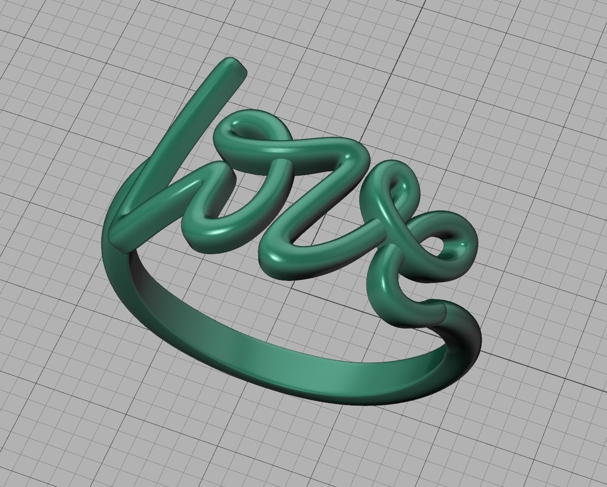 Love Ring Love Inscription Women ring  printable 3dmodel 3D print model_8