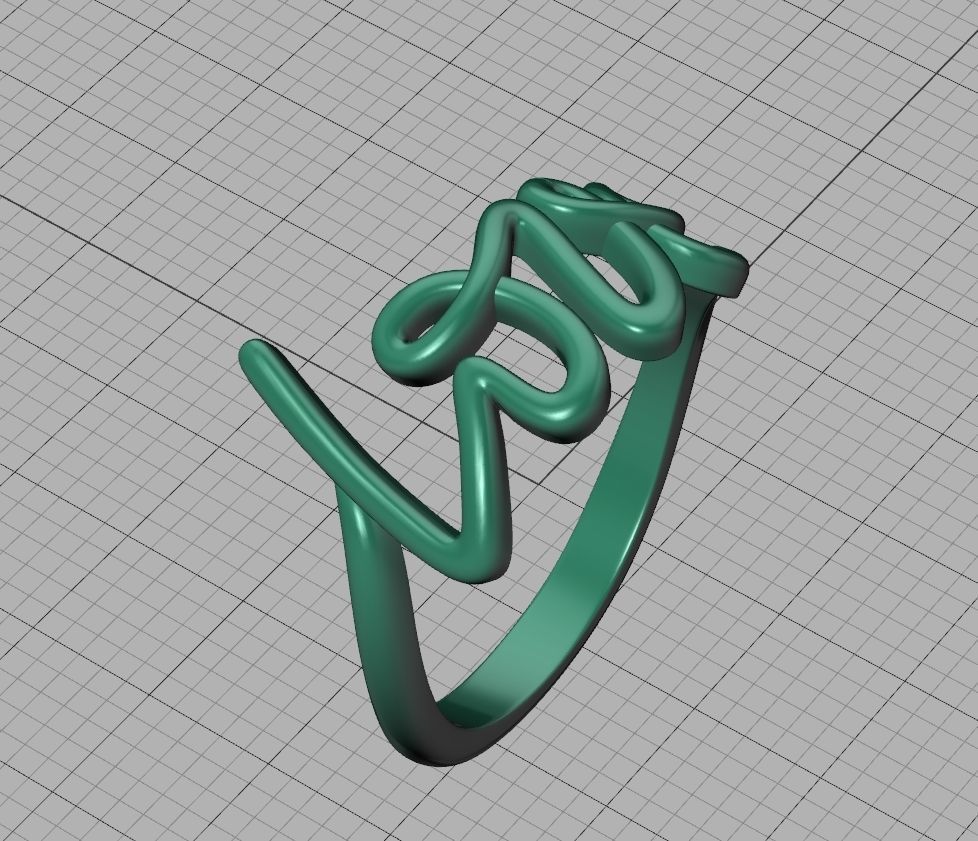 Love Ring Love Inscription Women ring  printable 3dmodel 3D print model_19