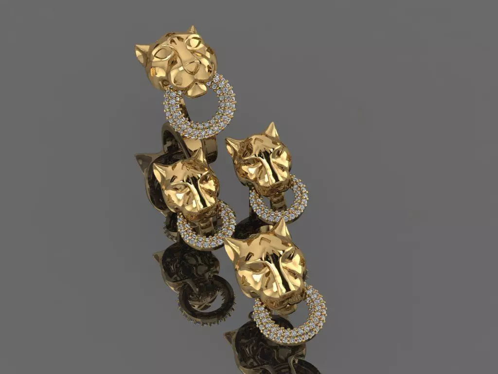 GC GOLD M0080- Diamond gold set  3D print model_0