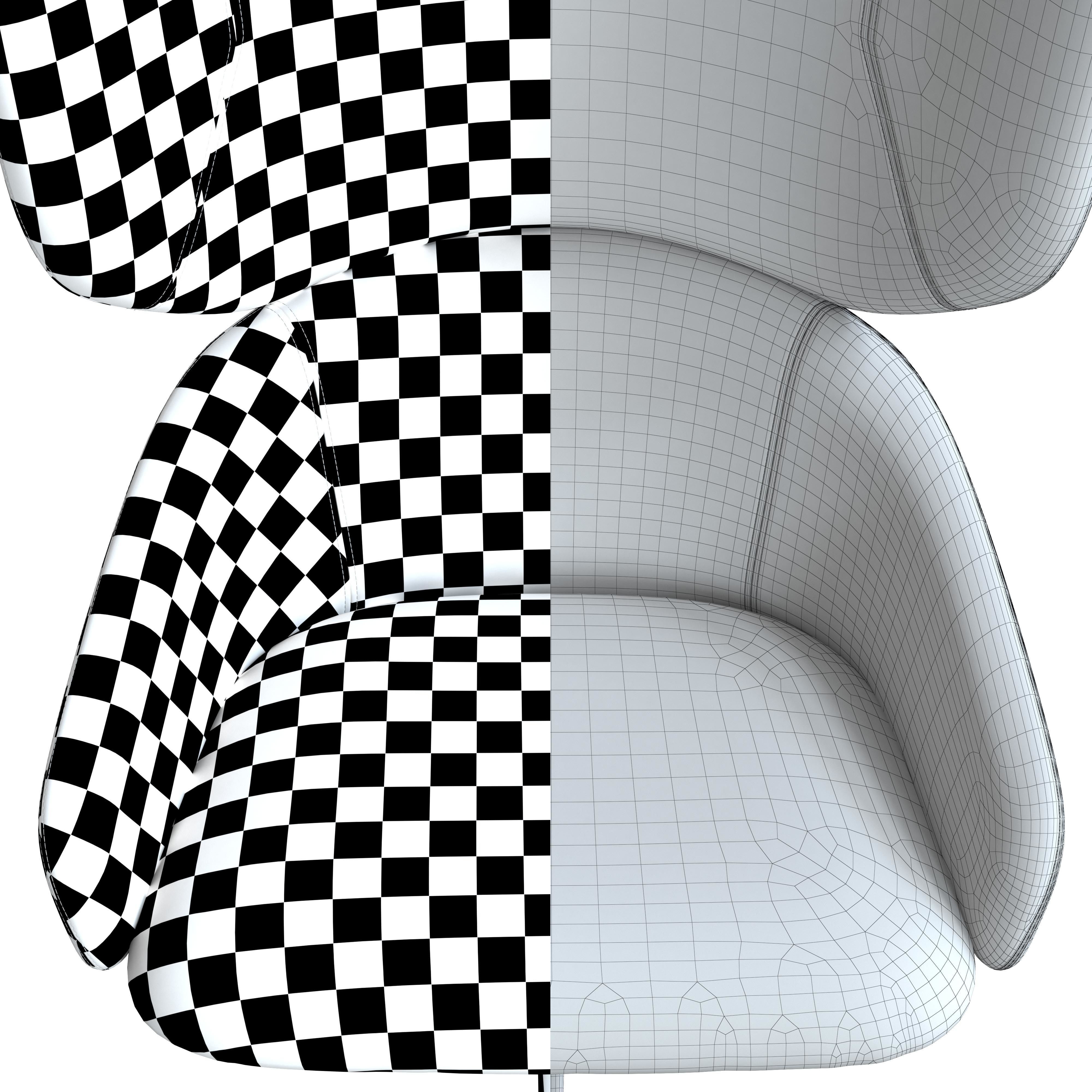 Blu Dot Heads Up Swivel Lounge Chair 3D model_7