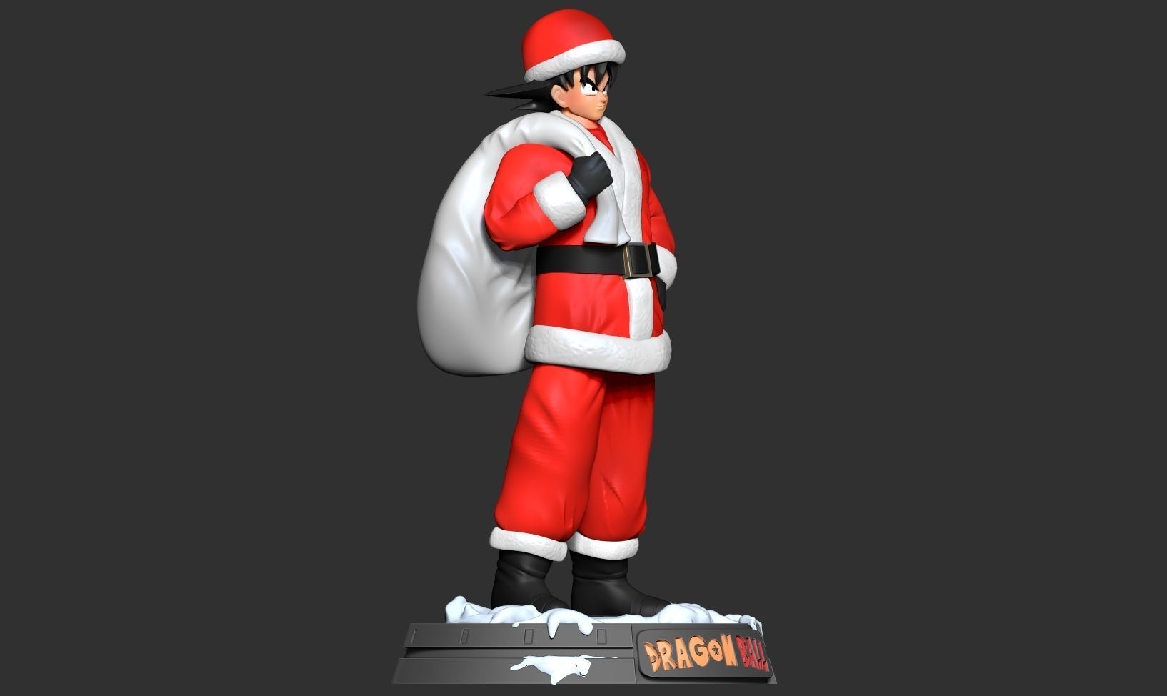 Santa Goku 3D print model_13